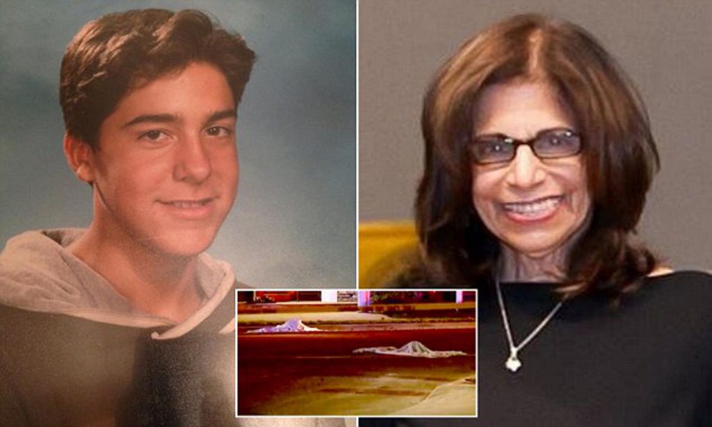 A son beheaded his mother and left her body on the street image